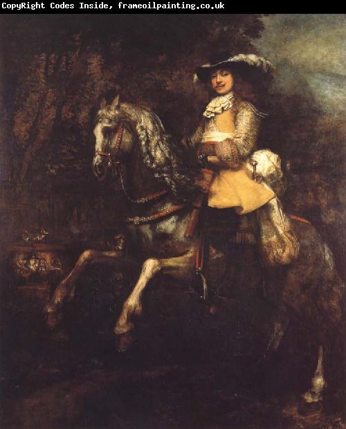 REMBRANDT Harmenszoon van Rijn Portrait of Frederick Rihel on Horseback